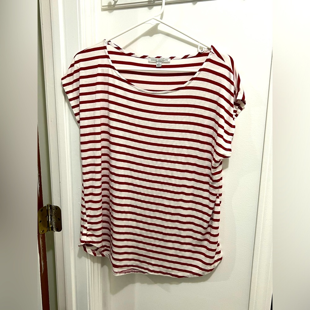 Green Envelope Striped Shirt - Size L
